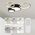 Lamkur Alizee 50980 πλαφονιέρα 30W LED 3000-6500K 4400 lm μαύρο/χρυσό