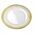 BLANCHE CLEAR Διακοσμητικό πιάτο με χρυσό 33x1,5cm