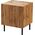 Cama Meble Szafka nocna 2szt. JUNGLE 53,5x40,5x44 dąb wotant + czarne nóżki