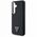 Case Guess Grained Triangle Logo MagSafe for Samsung Galaxy S25 black