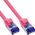 InLine® Καλώδιο Patch Slim, Cat.6A, S/FTP, TPE (LSZH) ευέλικτο, PoE, ματζέντα, 5m