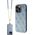 Guess Guess GUHCP15LP4TDSCPB iPhone 15 Pro 6.1" niebieski/blue hardcase Crossbody 4G Metal Logo