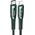 Kabel USB Usams USAMS Kabel pleciony USB-C na Lightning Smart Power-off 20W PD Cable 1.2m ciemny zielony/dark green SJ518USB02 (US-SJ518)