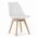 Σετ τετράγωνο τραπέζι 80x80 δρυς sonoma + 4 καρέκλες MARK λευκές