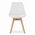 Σετ τετράγωνο τραπέζι 80x80 δρυς sonoma + 4 καρέκλες MARK λευκές