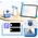Aparat Natychmiastowy Dla Dzieci Cyfrowy Mp3 Gry Druk Telefon Obiektyw 180s / P02 Niebieski