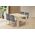 Zestaw stół NP 120x80 Dąb Sonoma + 4 krzesła LIBRA szare