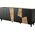 Cama Meble Komoda ETNA 200x42x82 czarny mat + dąb craft