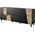 Cama Meble Komoda ETNA 200x42x82 czarny mat + dąb craft