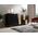 Cama Meble Komoda ETNA 200x42x82 czarny mat + dąb craft