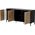 Cama Meble Komoda MERCI 151x40x74 czarny/dąb artisan