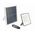 LED floodlight GTV BRAVOS solar rechargeable IP65 100W 6400K 1000lm 120degwith remote control
