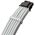 CableMod C-Series Pro ModMesh Sleeved 12V-2x6 12VHPWR StealthSense PCIe Kabel für Corsair Type 5 RMx SHIFT (16-pin to 90 ° 16-pin, 65cm) - weiß
