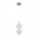 Italux Lazie PND-29038-2-GD κρεμαστό φωτιστικό 2x5W LED 3000K 1000 lm ορείχαλκος/διαφανές