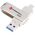 Pendrive 32GB USB 3.2 Gen 1 (USB A / USB C) Forcell F-Data Metal Duo srebrny