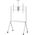 Stand / wózek do TV Maclean, półka na kamerę, na kółkach, 55-100", max. obciążenie 120kg/10kg półka, max. VESA 900x600, biały, M
