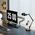 F80-XV Lake Blue Solidny Ergonomiczny Uchwyt do Monitora 17&apos|-30&apos| Regulacja 3D VESA PIVOT
