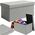 Pufa materiaowa szara 76x38x38cm Ruhhy 26131
