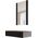 Triton Toaletka z lustrem PAFOS 80x41,6x100 czarny mat