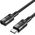 HOCO Adapter OTG Typ C (Męski) Do Typ C (Żeński) 3A U107 1,2 M Czarna