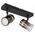 Spotlight GLOBO TRABBY, 2xGU10 max 2x8W, black glass, smoked glass 6x12.5x26cm