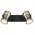 Spotlight GLOBO TRABBY, 2xGU10 max 2x8W, black glass, smoked glass 6x12.5x26cm