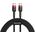 Baseus Cafule Cable wytrzymały nylonowy kabel przewód USB-C PD / USB-C PD PD2.0 60W 20V 3A QC3.0 1M czarny-czerwony (CATKLF-G91)