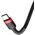 Baseus Cafule Cable wytrzymały nylonowy kabel przewód USB-C PD / USB-C PD PD2.0 60W 20V 3A QC3.0 1M czarny-czerwony (CATKLF-G91)