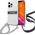 Guess Guess GUHCP13LKC4GBSI iPhone 13 Pro / 13 6,1" Transparent hardcase 4G Grey Strap Silver Chain