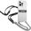 Guess Guess GUHCP13LKC4GBSI iPhone 13 Pro / 13 6,1" Transparent hardcase 4G Grey Strap Silver Chain