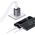 Ładowarka sieciowa USAMS CC290 T66 45W   GaN 1xUSB-A 1xUSB-C srebrny