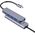 PLATINET MEDIA HUB USB-C TO 4X USB-A 3.2 GEN1 + 1X USB-C PD 100W 5IN1 ALUMINIUM [46235]