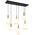 Pendant lamp TRIO DIVA, 6xE27, max 6x10W brass/white 85x20x150cm