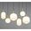 Pendant lamp TRIO DIVA, 6xE27, max 6x10W brass/white 85x20x150cm