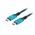 KABEL USB-C M/M USB4 0.5M 240W 8K 60HZ CZARNO-NIEBIESKI LANBERG