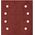 Papiery ścierne na rzep, kwadrat 113 x 113 mm, P80, 5 szt., z 8 otworami do 04-623