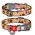 Collar WauDog Nylon Obroża nylonowa z QR-paszportem, plastikowy fastex, wzór AWOKADO NA RÓŻU, M 20mm/28-40cm