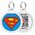 Collar WauDog Smart ID Zawieszka z QR-paszportem okrągła 3cm superman bohater