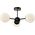 Lampa wisząca Candellux Calari lampa wisząca czarny 3x40W E14 klosz biały 33-37459