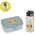 Lassig Zestaw na lunch Lunchbox + Tritanowa butelka - bidon 460 ml Tiny Drivers Spychacz