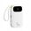 Powerbank Baseus EnerFill FC31 20000mAh 45W z wyświetlaczem cyfrowym i 2 wbudowanymi kablami (USB-C + Lightning) - biały
