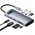 Hub USB-C Baseus Metal Gleam 7w1 HDMI 4K 60Hz / 3x USB 3.0 / USB-C PD / SD / microSD – szary