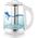 Czajnik szklany CR 1290 CAMRY z zaparzaczem Kettle glass 2,0 l - white