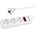 98-780# Przedłużacz sieciowy pr-370wsp/usb 3-gniazda+usb z uziemieniem+wyłącznik 1,5m biały 3x1,5mm