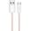 LogiLink USB-A - USB-C 0.5m w nylonowym oplocie różowy
