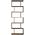 Regał na książki rustykalny brąz 70x24x190 cm loft 6 półek