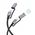 Kabel All-in-one USB C / Lightning do USB C / LED Light Hoco PD 3A 60W 1,2 m U138 czarny