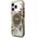 Etui Guess IML Flower & Tonal Circle MagSafe do iPhone 17 Pro brązowy