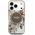 Etui Guess IML Flower & Tonal Circle MagSafe do iPhone 17 Pro brązowy