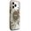 Etui Guess IML Flower & Tonal Circle MagSafe do iPhone 17 Pro brązowy